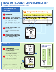 Form IMM-1029C How to Record Temperatures (Celsius) for Refrigerators and Freezers - California