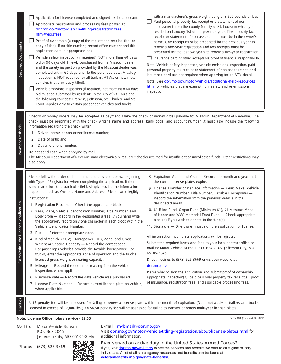 form-184-download-fillable-pdf-or-fill-online-application-for-motor