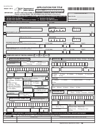 Document preview: Form MV-82TON Application for Title - New York