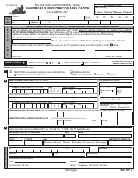 Document preview: Form MV-82SN Snowmobile Registration Application - New York