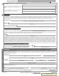 Form MV-82SN Snowmobile Registration Application - New York, Page 2