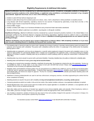 Form 96-0104 Individual Disability - Deaf/Hard of Hearing Plate/Placard Application - Arizona, Page 2