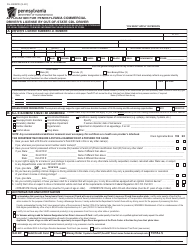 Document preview: Form DL-180RCD Application for Pennsylvania Commercial Driver's License by Out-of-State Cdl Driver - Pennsylvania