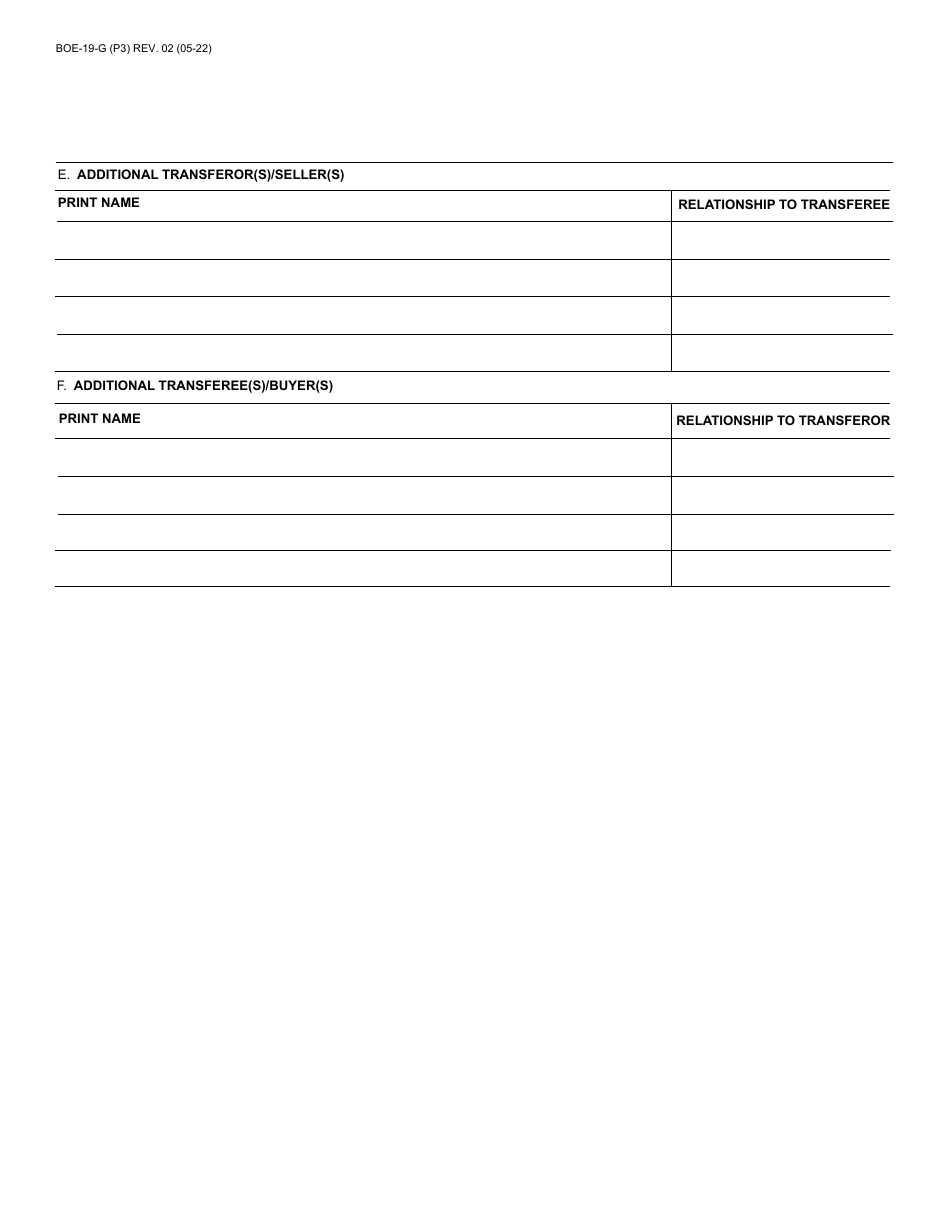 Form BOE-19-G Claim for Reassessment Exclusion for Transfer Between Grandparent and Grandchild - County of San Diego, California, Page 3