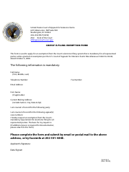 Form E-2 Cm/Ecf E-Filing Exemption Form, Page 2