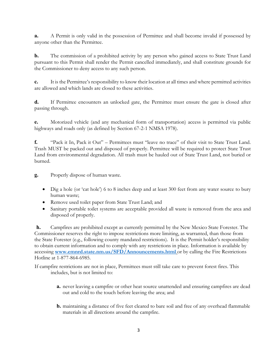 Luera Mountains Backpacking Permit Application - New Mexico, Page 3