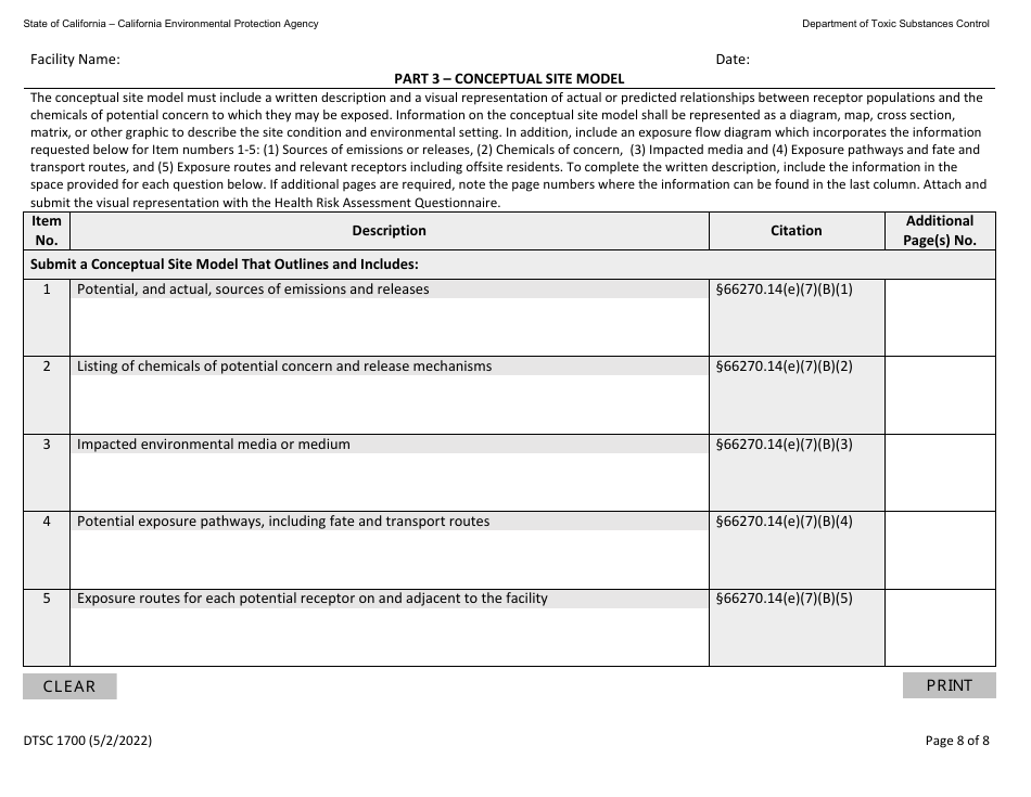 DTSC Form 1700 - Fill Out, Sign Online And Download Fillable PDF ...