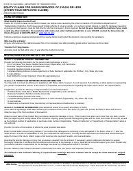 Form ADM-3016 Equity Claims for Goods/Services of $10,000 or Less (Other Than Employee Claims) - California, Page 2