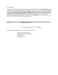 Office of Disciplinary Counsel Complaint Form - Virgin Islands, Page 4