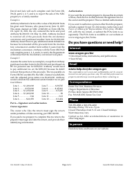 Instructions for Form OR-706-R, 150-104-007 Repayment of Oregon Natural Resource Credit - Oregon, Page 4