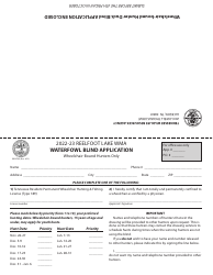 Form WR-0769 Waterfowl Blind Application - Reelfoot Lake Wma - Tennessee