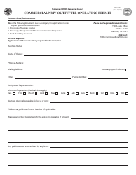 Document preview: Form WR-1190 Commercial Nmv Outfitter Operating Permit - Tennessee