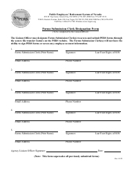 Document preview: Forms Submission Clerk Designation Form - Nevada