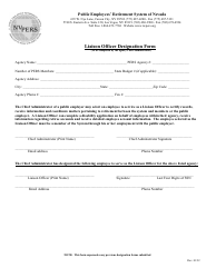 &quot;Liaison Officer Designation Form&quot; - Nevada