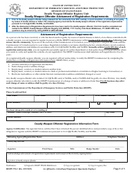 Document preview: Form DESPP-791-C Deadly Weapon Offender Advisement of Registration Requirements - Connecticut
