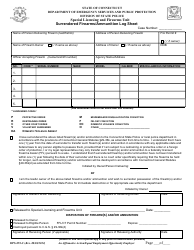 Document preview: Form DPS-293-C Surrendered Firearms/Ammunition Log Sheet - Connecticut