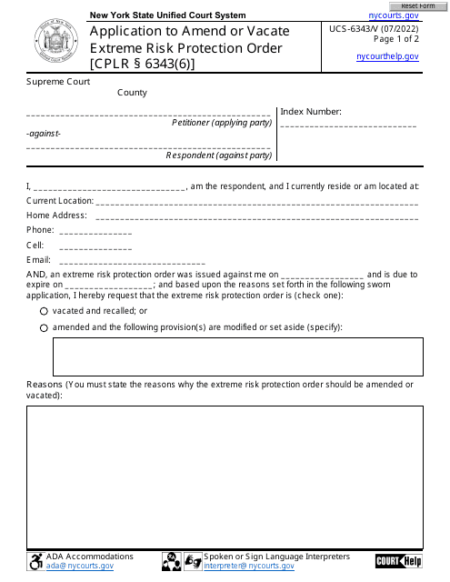 Form UCS-6343/V  Printable Pdf