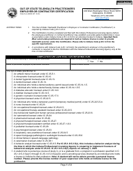 State Form 56085 Out-of-State Telehealth Practitioner&#039;s Employer or Contractor Certification - Indiana