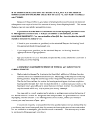Garnishment Packet - Personal Service (Wage) - Utah, Page 10