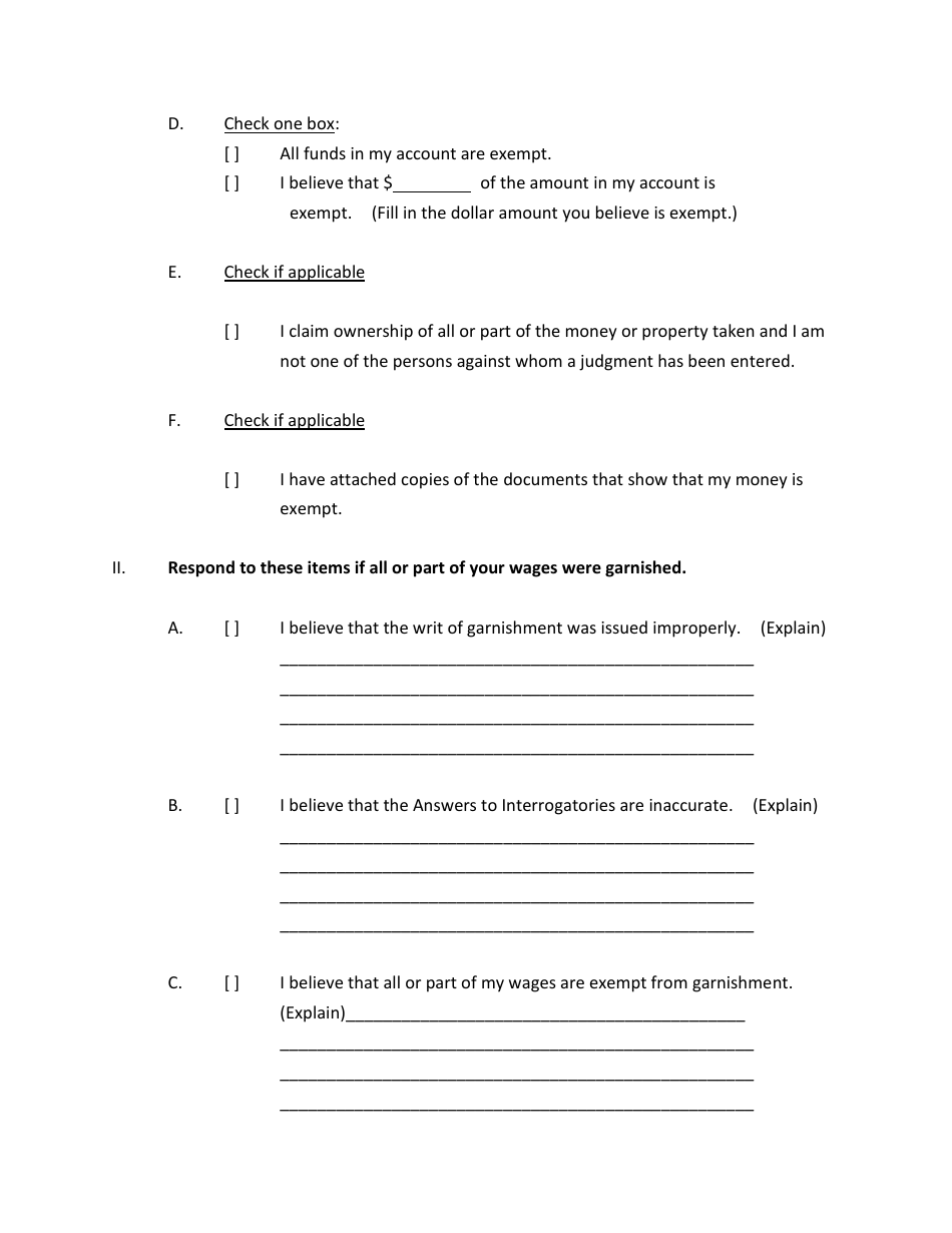 Garnishment Packet - Personal Service (Wage) - Utah, Page 12