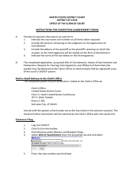 Garnishment Packet - Personal Service (Wage) - Utah, Page 2