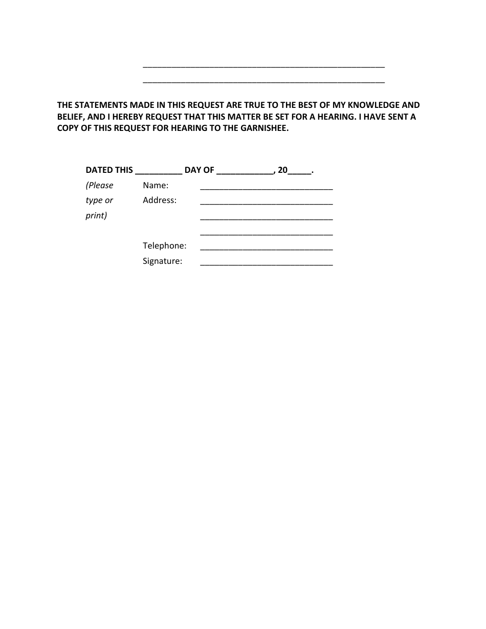 Garnishment Packet - Not for Personal Services - Utah, Page 13