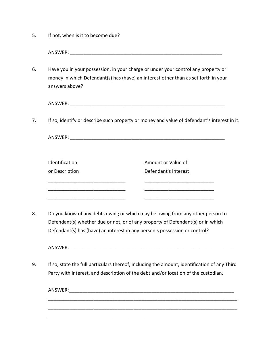 Garnishment Packet - Not for Personal Services - Utah, Page 15