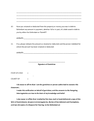 Garnishment Packet - Not for Personal Services - Utah, Page 16