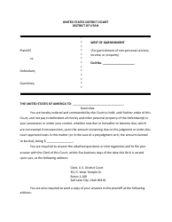 Garnishment Packet - Not for Personal Services - Utah, Page 7