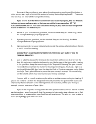 Garnishment Packet - Personal Services (Wage) Continuing Garnishment - Utah, Page 11