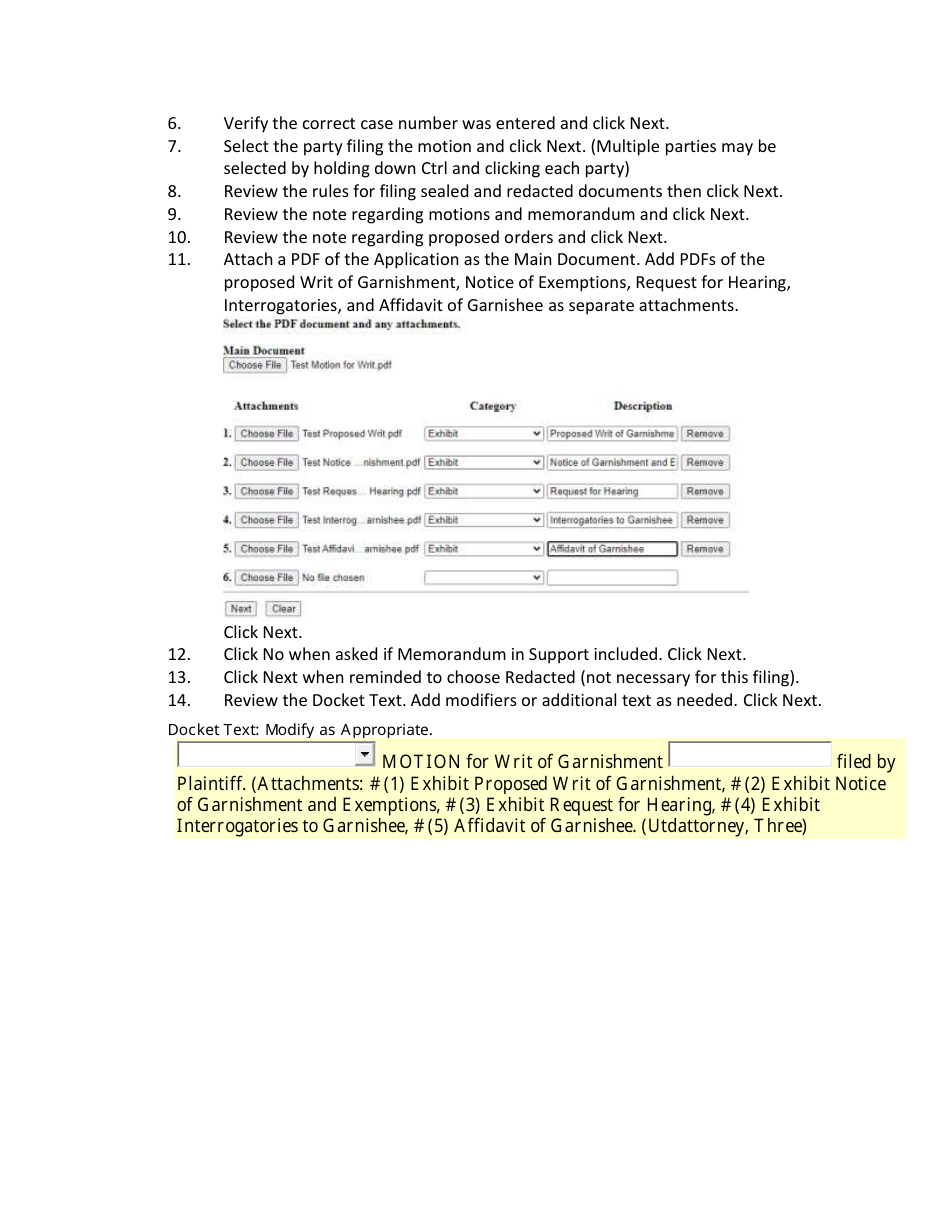 Garnishment Packet - Personal Services (Wage) Continuing Garnishment - Utah, Page 3
