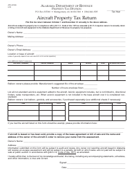 Document preview: Form ADV-ACR45 Aircraft Property Tax Return - Alabama
