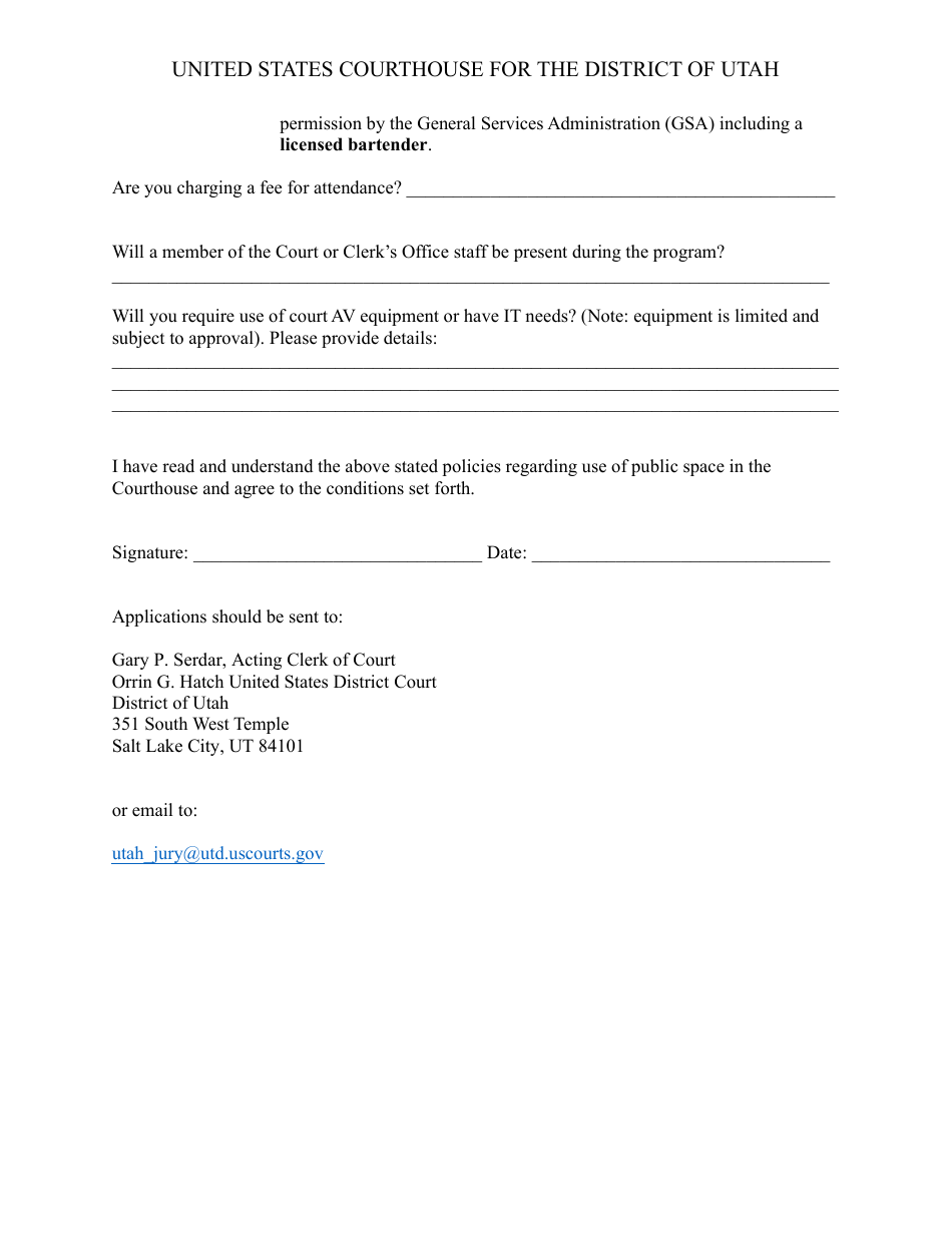 Application for Facility Use - Utah, Page 4