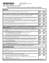 Form DR0104TN Colorado Earned Income Tax Credit for Itin Filers - Colorado, Page 3