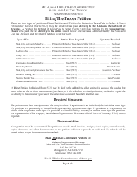 Form ST-5 Direct Petition for Refund - Alabama, Page 2