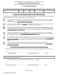 Form HSMV82002 Initial Registration Fee Exemption Affidavit - Florida