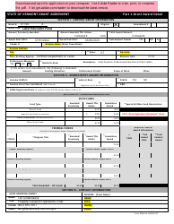 State of Vermont Grant Agreement Application - Vermont