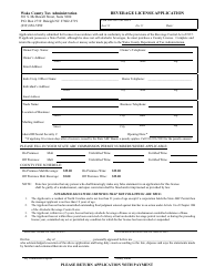 Document preview: Beverage License Application - Wake County, North Carolina