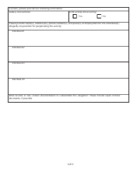 Fraud, Waste or Abuse Reporting Form - Pennsylvania, Page 2