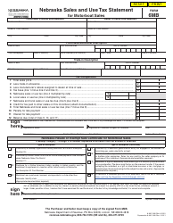Document preview: Form 6MB Nebraska Sales and Use Tax Statement for Motorboat Sales - Nebraska