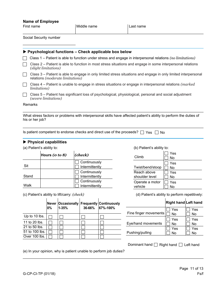 Form G-CP-CI-TP Group Life Insurance Statement of Review - Metlife - West Virginia, Page 11