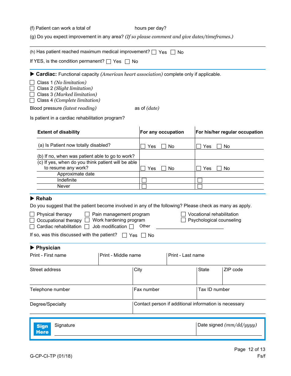 Form G-CP-CI-TP Group Life Insurance Statement of Review - Metlife - West Virginia, Page 12