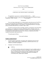 Campaign Law Enforcement Agreement - California