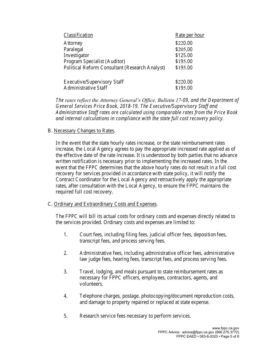 Campaign Law Enforcement Agreement - California, Page 5