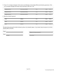 Annual Report - Foreign Limited Liability Company - South Dakota, Page 2