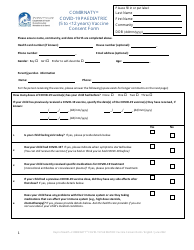 Document preview: Comirnaty Covid-19 Paediatric (5 to 12 Years) Vaccine Consent Form - Nunavut, Canada