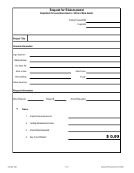 Request for Disbursement - Kentucky