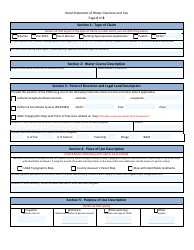 Initial Statement of Water Diversion and Use - California, Page 2