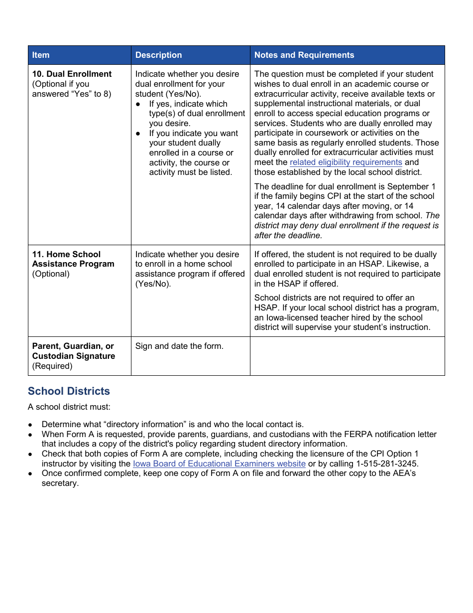 Form A Annual Competent Private Instruction Report - Iowa, Page 5