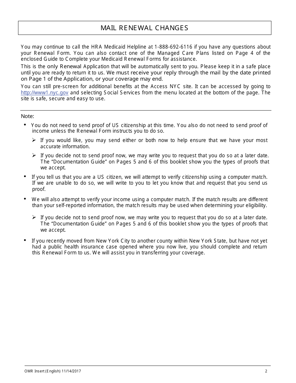 Form MAP-2020C Guide to Complete Your Medicaid Renewal Forms - New York City (English / Haitian Creole), Page 2